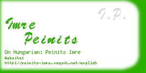 imre peinits business card